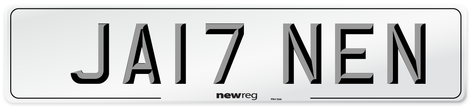 JA17 NEN Number Plate from New Reg